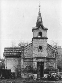 A lebontott Szent János kápolna. Ismeretlen fotós, 1960 körül.