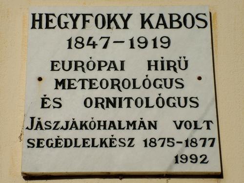 Hegyfoky Kabos-emlktbla, Jszjkhalma. Fot: Ksa Kroly, 2006.10.31.
