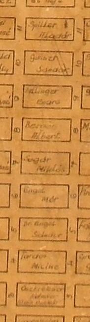 Az 1919-ben kivégzettek sírjait jelölő tábla részlete.