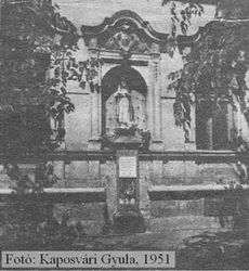 Szűz Mária-szobor, Szolnok. Fotó: Kaposvári Gyula, 1951.